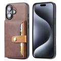 Funda con Cartera Retro Style para iPhone 17 - Marrón