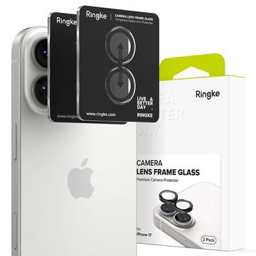 Protector Vidro Templado para Lente Cámara Ringke para iPhone 17 - 2 Piezas - Negro