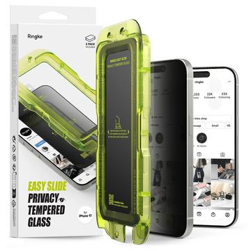 Protector de pantalla de cristal templado Ringke Easy Slide Privacy para iPhone 17 - 2 uds.