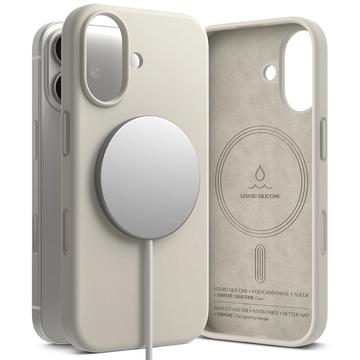Funda MagSafe de silicona líquida Ringke para iPhone 17 - Piedra