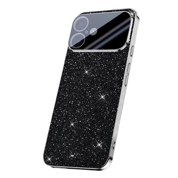 Funda híbrida con purpurina brillante para iPhone 17 - Negra