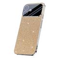 Funda híbrida con purpurina brillante para iPhone 17 - Dorada