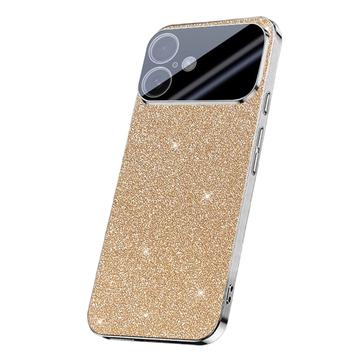 Funda híbrida con purpurina brillante para iPhone 17 - Dorada