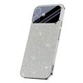 Funda híbrida con purpurina brillante para iPhone 17 - Plata