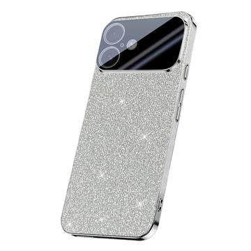 Funda híbrida con purpurina brillante para iPhone 17 - Plata