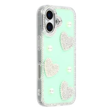 Funda híbrida Amor brillante y perla para iPhone 17