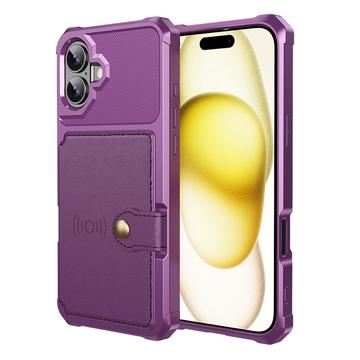 Funda de TPU con Tarjetero para iPhone 17 - Púrpura