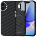 Funda de plástico Tech-Protect Ion Carbon para iPhone 17 - Compatible con MagSafe - Negro / Plata