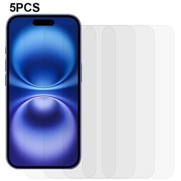Protector de pantalla de vidrio templado para iPhone 17 - 9H - Case Friendly - 5 Udds.