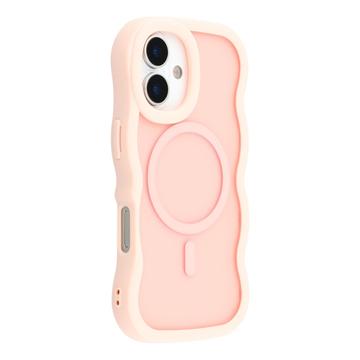 Funda híbrida magnético con borde ondulado para iPhone 17 - Rosa