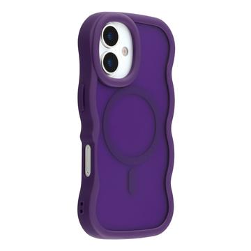 Funda híbrida magnético con borde ondulado para iPhone 17 - Morado