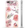 Funda Híbrida para iPhone 5/5S/SE - Flores Rosadas