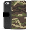 Funda Cartera Premium con Función de Soporte para iPhone 5/5S/SE - Camuflaje