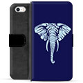 Funda Cartera Premium con Función de Soporte para iPhone 5/5S/SE - Elefante