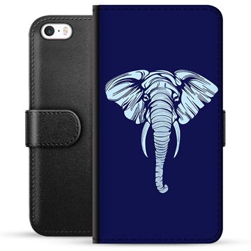 Funda Cartera Premium con Función de Soporte para iPhone 5/5S/SE - Elefante