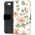 Funda Cartera Premium con Función de Soporte para iPhone 5/5S/SE - Floral