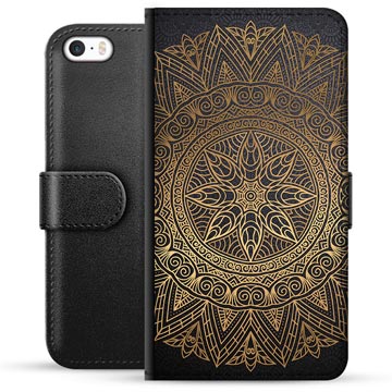 Funda Cartera Premium con Función de Soporte para iPhone 5/5S/SE - Mandala