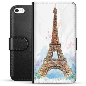 Funda Cartera Premium con Función de Soporte para iPhone 5/5S/SE - París