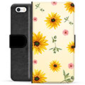 Funda Cartera Premium para iPhone 5/5S/SE - Girasol