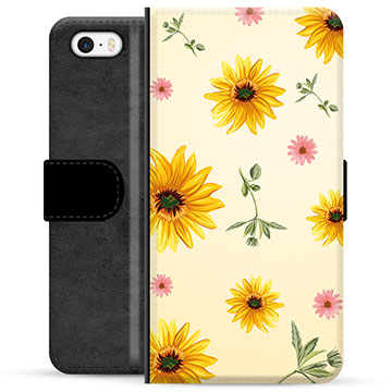 Funda Cartera Premium para iPhone 5/5S/SE - Girasol