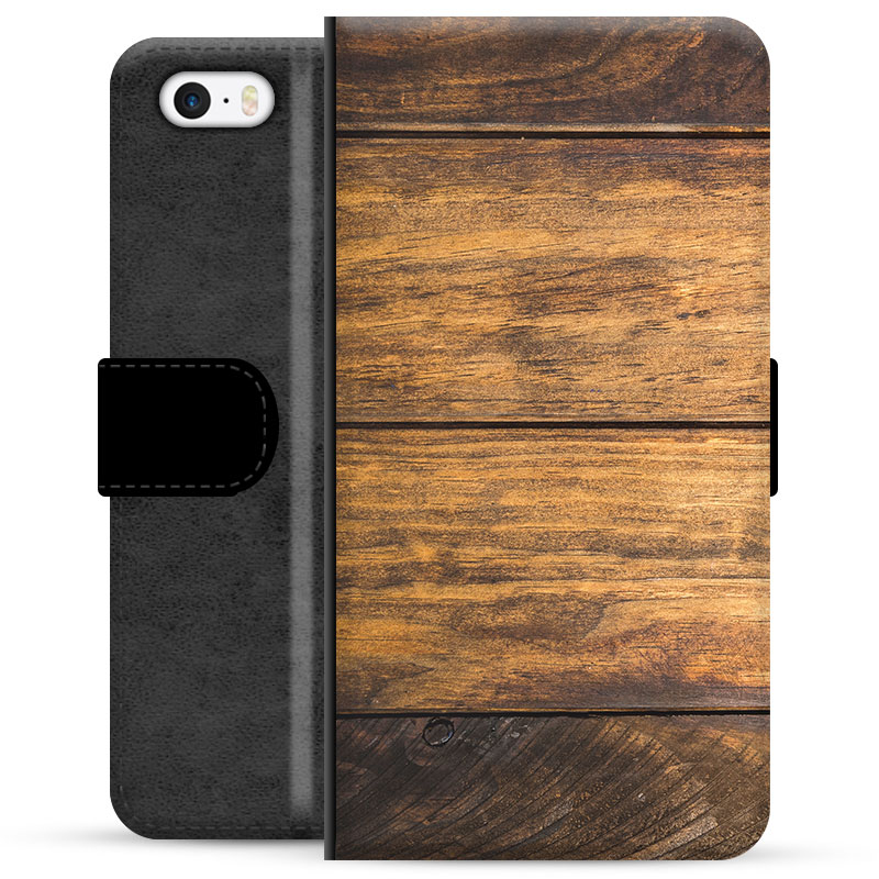 Funda Cartera Premium para 5/5S/SE - Madera