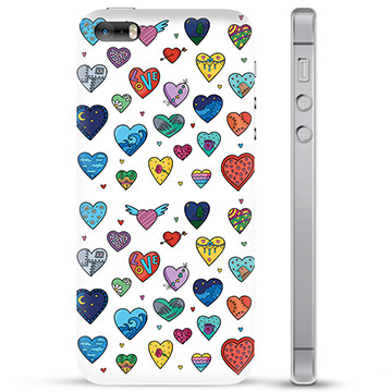 Funda de TPU para iPhone 5/5S/SE - Corazones