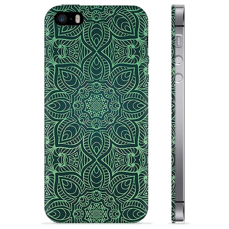 Funda de TPU para iPhone 5/5S/SE - mandala Verde