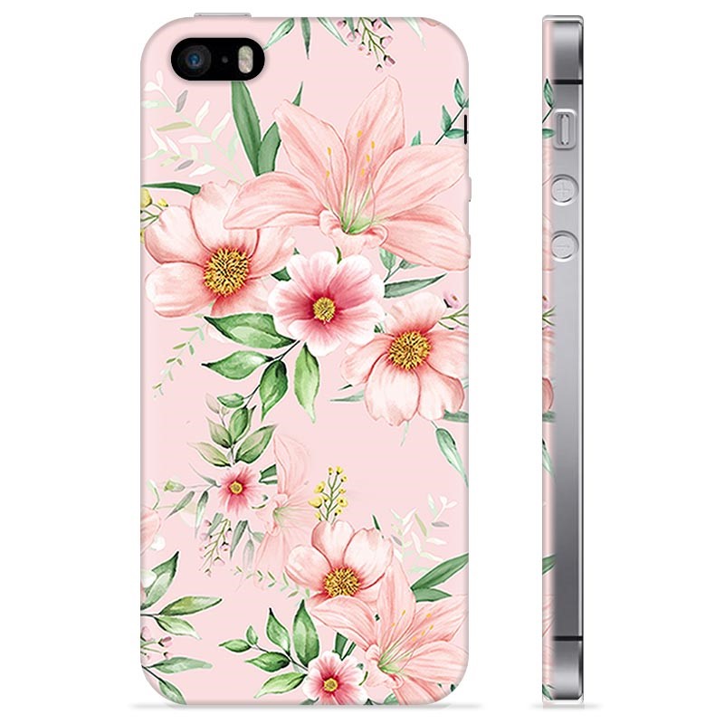 Funda de TPU para iPhone 5/5S/SE - Flores de Acuarela