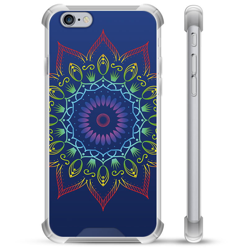 Funda Híbrida iPhone 6 / - Mandala Colorida