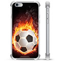 Funda Híbrida para iPhone 6 / 6S - Pelota de Fútbol en Llamas