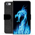 Funda Cartera Premium para iPhone 6 / 6S - Dragón de Fuego Azul