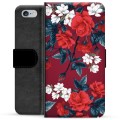 Funda Cartera Premium para iPhone 6 / 6S - Flores Vintage