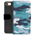 Funda Cartera Premium para iPhone 7/8/SE (2020)/SE (2022) - Camuflaje Azul