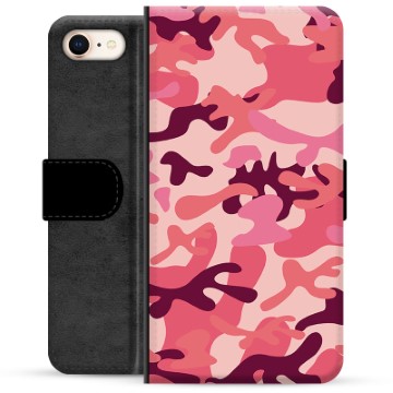 Funda Cartera Premium para iPhone 7/8/SE (2020)/SE (2022) - Camuflaje Rosa