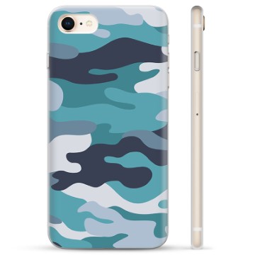 Funda de TPU para iPhone 7/8/SE (2020)/SE (2022) - Camuflaje Azul