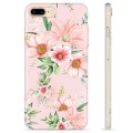 Funda de TPU para iPhone 7 Plus / iPhone 8 Plus - Flores de Acuarela