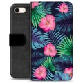 Funda Cartera Premium con Función de Soporte para iPhone 7 / iPhone 8 - Flores Tropicales