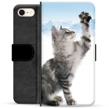 Funda Cartera Premium para iPhone 7 / iPhone 8 - Gato