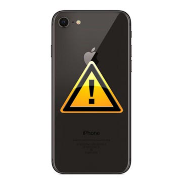 Reparación Tapa de Batería para iPhone 8 - incl. marco - Negro