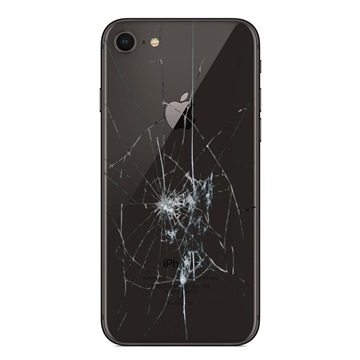 Reparación de la tapa posterior del iPhone 8 - Solo cristal - Negro