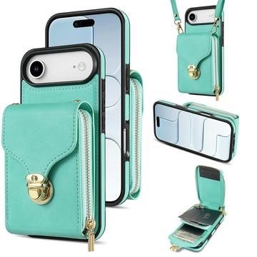 Funda iPhone Air Todo en Uno con Cartera y Correa - Menta