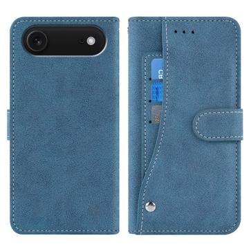 iPhone Air Elegante Funda Retro para Cartera con Tarjetero Giratorio - Azul