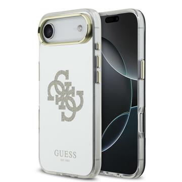 Funda híbrida iPhone Air Guess Mirror 4G Glitter Logo - Compatible con MagSafe - Dorada