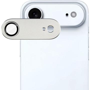 iPhone Air Imak Protector de lente de cámara de metal y vidrio templado de cobertura completa - Plata