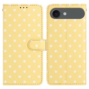 Funda Cartera con Estampado de Lunares para iPhone Air - Amarillo