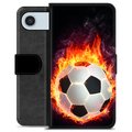 Funda Cartera Premium para iPhone Air - Pelota de Fútbol en Llamas