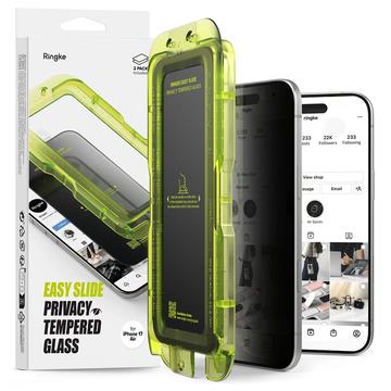 Protector de pantalla de cristal templado Ringke Easy Slide Privacy para iPhone Air - 2 uds.