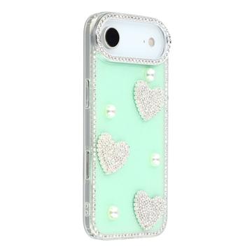 Funda híbrida Amor brillante y perla para iPhone Air - Verde