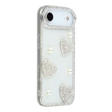 Funda híbrida Amor brillante y perla para iPhone Air - Transparente