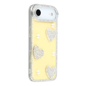 Funda híbrida Amor brillante y perla para iPhone Air - Amarillo